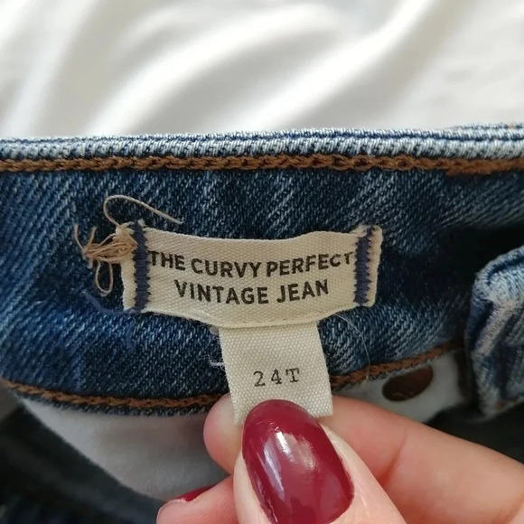 Madewell Tall The Curvy Perfect Vintage Jean in Decatur Wash Size 24 Tall - Picture 11 of 16